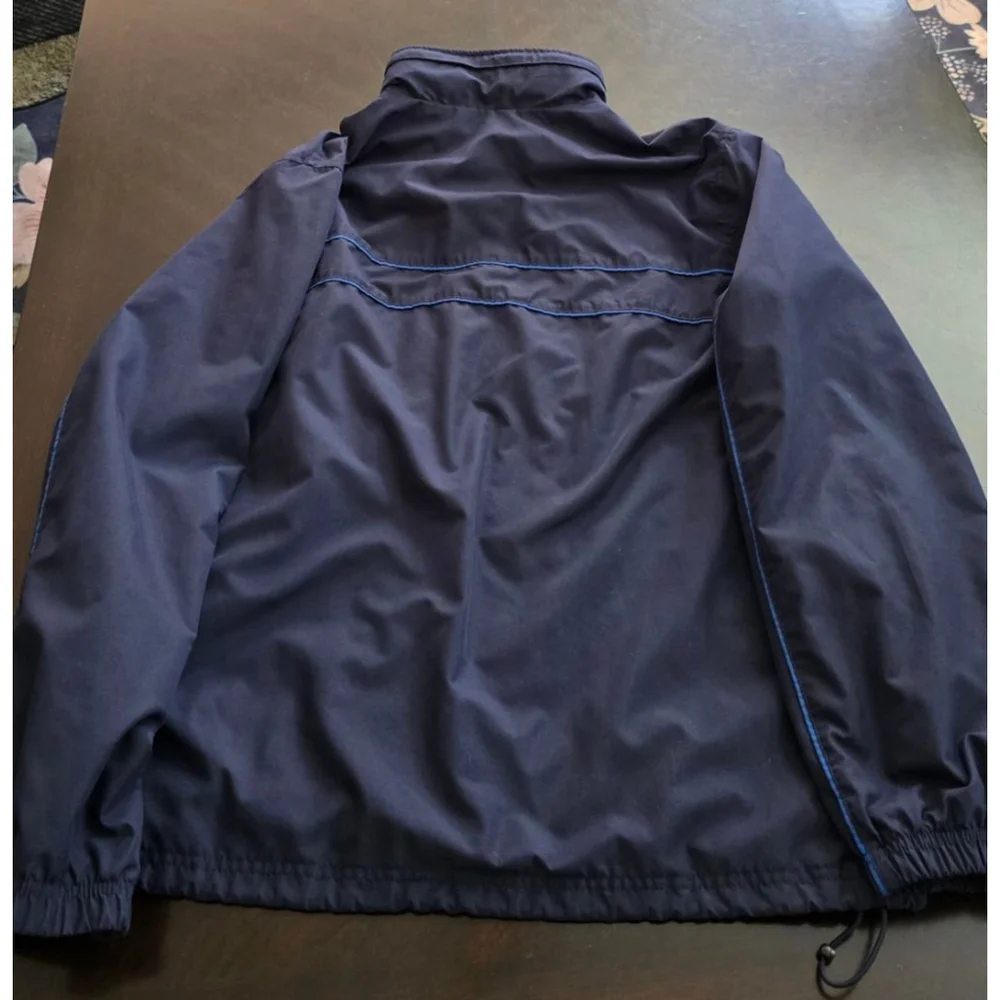 Men's Vintage 90s Tek Gear Navy Blue Windbreaker Jacket L Gorpcore Streetwear